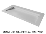Plan vasque Design caniveau, sur mesure, Largeur 100 à 200 cm x Profondeur 40 à 60 cm, résine minérale ACRYSTONE® SOLID-SURFACE Finition lisse, Livraison Offerte et Rapide.